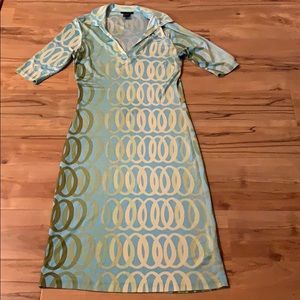 The Limited-teal silk dress